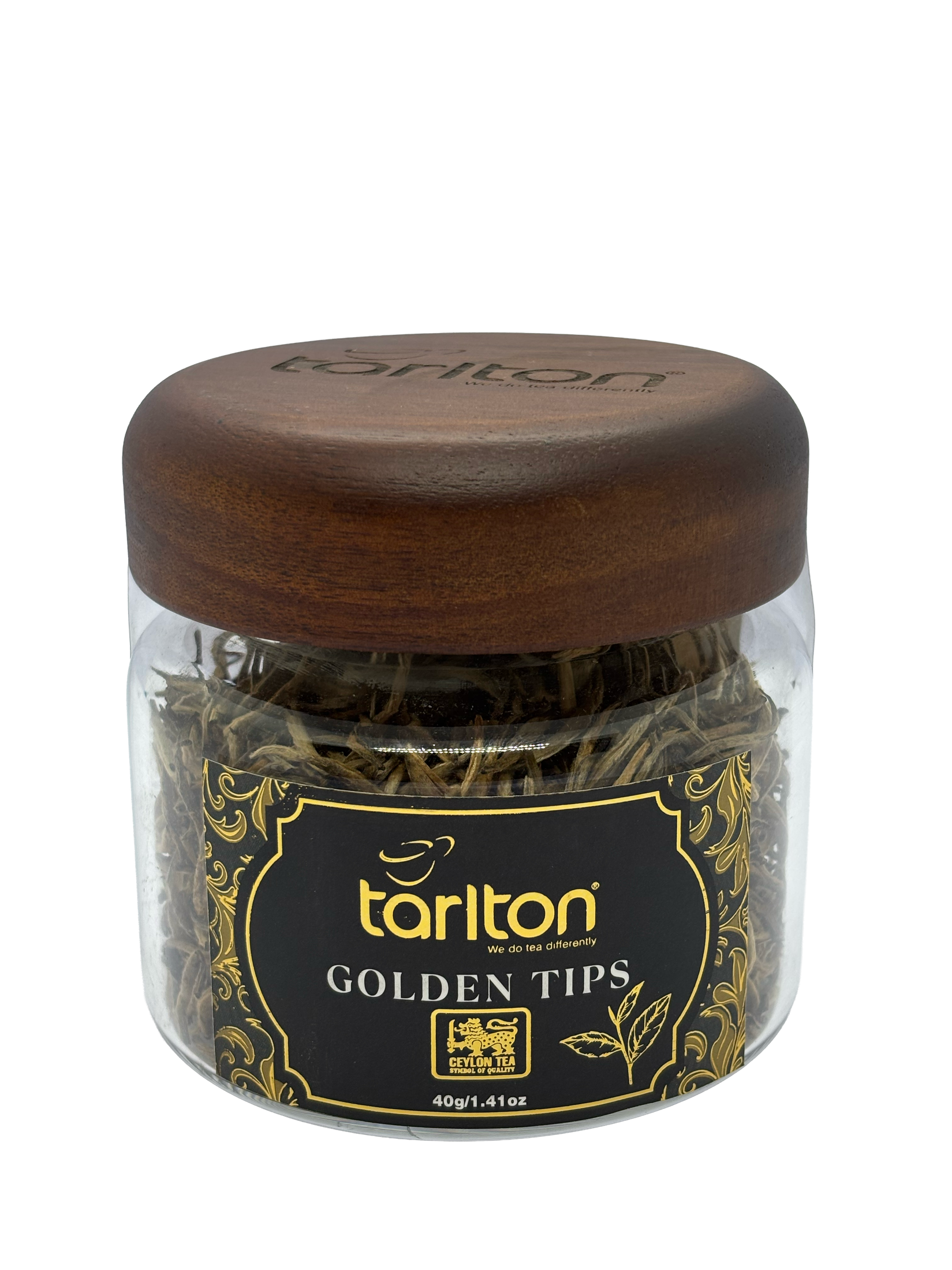 Tarlton Golden & Silver Tips Glass Reserve Jars